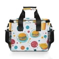 thumbnail image 7 of FORMRS Insulated Cooler Bag 24 Cans Capacity Soft Leakproof Lunch Box with Side Pockets, Bubbles Hamburger, 7 of 7