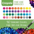thumbnail image 2 of CRAYOLA 58-7715 Marqueurs à Pointe FINE Ensemble de 40 Couleurs, 2 of 7