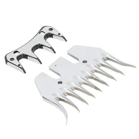 

Goat Clipper Scissor Blade Heat Resistant Sheep Shear Replacement Blade Efficient Electric Wider Curved 9 Tooth For Thick Fur Animals