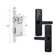 thumbnail image 1 of Door Lock, Biometric Fingerprint Door Lock Black Smart Lock Tuya App Remote Unlocking Password Keyless Lock Electronic Door Lock ,Easy to Install, 1 of 7