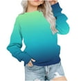 thumbnail image 2 of SGFCWSX Pullover for Toddler Kids Girls Long Sleeve Sweatshirts Warm Polyester Top Mint Green Size 9 Years, 2 of 7