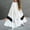 White, variant on Women Silk Robe Short Lace Trim Satin 3/4 Sleeves Kimono Bridal Nightgown Comfortable Sleepwear Black M
