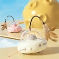 thumbnail image 5 of TIELUTT Interactive Cat Toy Automatic Moving Toy for Bored Adult Cat Motion Activated Cats Feather & Teaser Wand & My Smart Blinds Moving Cat for Indoor Cats Girl Dog Rabbit Hide Cat Slow Feeder Wet F, 5 of 5