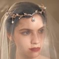 thumbnail image 1 of Diadema de boda para novia, diadema de cristal, colgante de gota, accesorios para el cabello de hoja para mujeres y niñas (set-b), 1 of 5