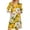 Yellow(Vintage Floral Print), variant on Zipper Robes for Women Lightweight Soft Summer Bathrobes for Women Zipper Front 3/4 Length Sleeve Knee Length Vintage Floral Print Loose Fit Sleepwear Nightgown with Pockets Purple M