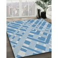 thumbnail image 3 of Ahgly Company Machine Washable Indoor Rectangle Transitional Light Day Blue Area Rugs, 2' x 5', 3 of 7