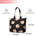 thumbnail image 4 of Black Christmas Santa Pattern Travel Tote Bags for Women Carry On,Large Weekender Bags for Women Travel,Multi Functional Duffle Bag for Work,Shopping,Sports, 4 of 5