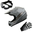 thumbnail image 1 of WOW Updated Youth Motocross Helmet Kids Motorcycle Bike Helmet HJOY Spider Black + Goggles + Skeleton Black Glove Bundle, 1 of 6