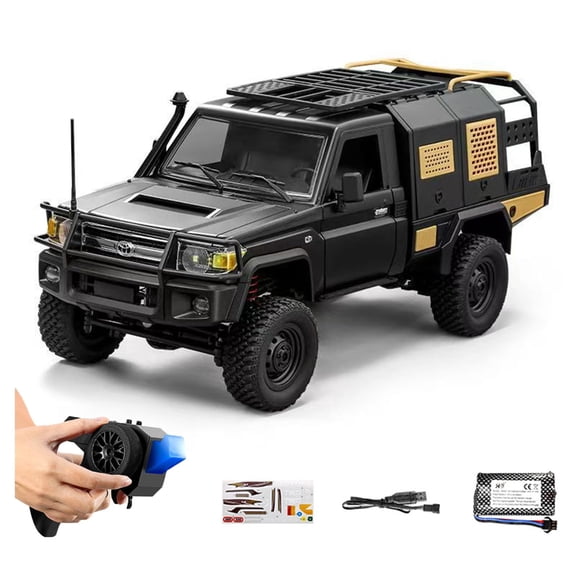 MN82S 1/12 Scale RC Rock Crawler Truck, 4WD Off-Road Remote Control Car with LED Lights, 2-Speed 2.4GHz Proportional Control, All Terrain RTR Hobby Toy for Adults