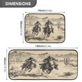 thumbnail image 3 of 2-Piece Kitchen Mat Set Non Slip Washable Floor Mats Decorative Rugs for Kitchen Sink Laundry Vintage Cowboy Illustration, 3 of 7