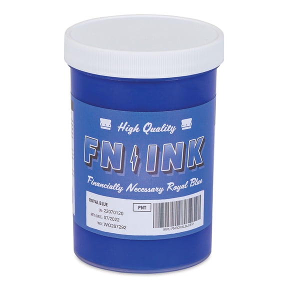 FN Ink Plastisol Screen Printing Ink - Royal Blue, Pint