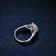 thumbnail image 2 of Anillo clásico de plata s925 con cuatro garras, anillo de diamantes Mosan de 3 quilates, anillo de diamantes con forma de corazón para mujer, anillo de bodas con forma de huevo de paloma, 2 of 5