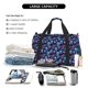 thumbnail image 5 of Disketp purple flower blue Skull Bolsa de Viaje Tipo Duffle, Bolso de Mano para Fin de Semana para Mujer, Bolsa de Gimnasio Ligera para Hombre, Esencial para Viajes, 5 of 7