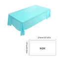 thumbnail image 3 of Disposable Solid Color Tablecloth 107.87x53.93 inch Rectangle Plastic Table Cover for Hotel Restaurant Home Birthday Party Dessert Table, 3 of 6
