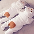 thumbnail image 2 of Newborn Bear Warmer Snowsuit Cotton Fleece Hooded Romper Jumpsuit Winter Outwear Pajamas for Baby Girls Boys, 2 of 7