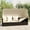 Brown and cream, variant on vidaXL Patio Lounge Bed with Roof and Cushions Adjustable Day Bed Poly Rattan