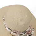 thumbnail image 6 of CHENge Women's Wide Brim Straw Sun Hat Featuring A Delicate Floral Bow For Beachside And Versatile Outdoor Style, 6 of 6