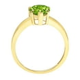 thumbnail image 2 of 1.5 ct Pear Cut Natural Peridot Solitaire 18K Yellow Gold Womens Engagement Ring, 2 of 4