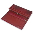 thumbnail image 4 of TAZAG magnetic buckle women's patent leather wallet long multi-card slot genuine leather clutch, 4 of 6