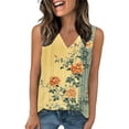 thumbnail image 4 of Tank Tops for Women under $4.98 no boundari Sleeveless Printed V-neck Pullover Side Slit Loose Casual Top Multicolor XL, 4 of 6