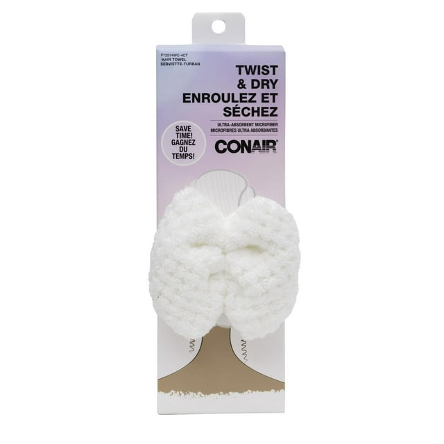 Serviette-turban avec boucle Conair