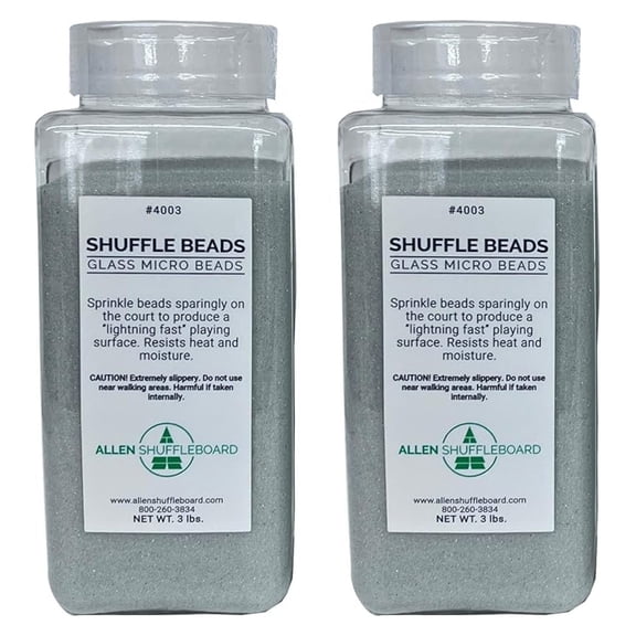 Allen Shuffleboard 2 Pack of 3 lbs of Glass Shuffleboard Beads w/Shaker