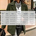 thumbnail image 3 of PBFRDSJ Women Winter Single Breasted Pea Coat Casual Notch Lapel Oversized Thicken Tweed Overcoat Mid Long Wool Blend Overcoat Jacket, 3 of 8