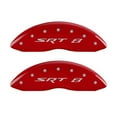 thumbnail image 2 of MGP 4 Caliper Covers Engraved Front & Rear SRT8 Red finish silver ch, 2 of 6
