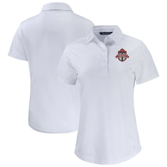 Women's-Cutter & Buck  White Toronto FC Prospect Eco Textured Stretch Recycled Polo