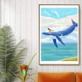 thumbnail image 2 of IDEA4WALL Framed Canvas Wall Art for Living Room, Bedroom Whale Canvas Prints for Modern Home Decoration Ready to Hang, 2 of 4
