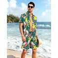 thumbnail image 6 of Aiyino Men's Flower Button Hawaiian Sets Casual Short Sleeve Shirt and Shorts Outfits, 6 of 7