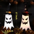 thumbnail image 3 of Decoraciones de Halloween al aire libre, decoración de Halloween, luces colgantes para exteriores, sombrero de bruja fantasma brillante, decoraciones de Halloween, adornos interiores, luces de Hallowe, 3 of 5