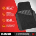 thumbnail image 3 of Motor Trend Alfombrillas De Coche Impermeables Alfombrillas De Coche De Ajuste Universal Con Almohadilla Para El Talón Del Conductor Alfombrillas De Cuero Para Coche Para Suv Van Sedan Truck Alfombril, 3 of 5