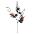 thumbnail image 2 of 22-Inch Halloween Pumpkin Twig Picks - Black Artificial Branches with Orange and Purple Pumpkins, Gothic Vase Filler and Table Floral Arrangement Decor, 2 of 9