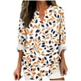 thumbnail image 2 of Qepwscx Graphic Shirts for Women Long-Sleeve V-Neck T-Shirt Going Out Tops Floral Print 2025 Blouse Basic Tees Loose Fits Sweatshirt Casual Ladies Pullover Shirts Tops for Women Plus Size L_XXXXXL, 2 of 5