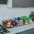 thumbnail image 6 of 8 Set, Extra Large Wire Baskets for Organizing with Lables, Cabinet Pantry Organization and Storage Bins - Metal Basket for Kitchen, Laundry, Garage, Fridge, Bathroom Countertop Organizer, Black, 6 of 12