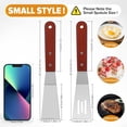 thumbnail image 3 of UYGDUY-Small Metal Spatula Set for Cast Iron Skillet,Mini Wooden Spatulas for Kitchen Use,Thin Beveled Edge Stainless Steel Cookie Brownie Spatula Turner Server for Cake Egg Serving Cutting Flipping,, 3 of 4