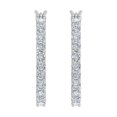 thumbnail image 2 of 3/4 Carat Round White Diamond Ladies Huggies Hoop Earrings in 10K White Gold, 2 of 4