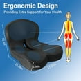 thumbnail image 4 of Memory Foam Seat Cushion,Office Chair Cushion with Lumbar Support for Back Pressure Relief, Car Seat Cushion with Adjustable Strap,Sciatica Pad Cushions for Car,Truck, Desk,Gaming Chair, 4 of 15
