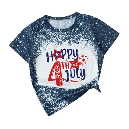 

TAIAOJING Mommy and Me Outfits Family Kids American Flag Girls Letter Tshirt Children Printed Clothes Top Top Or Boys