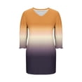 thumbnail image 6 of Ashirexll Midi Dresses for Women, Flowy Dresses for Women, Fashion Leisure Solid Color Elastic Cuff Long Sleeve V-Neck Dress, 6 of 7