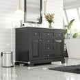 thumbnail image 2 of Eviva Monroe 48" Gray Transitional Bathroom Vanity w/ White Carrara Top, 2 of 7