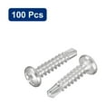thumbnail image 3 of Uxcell #6 x 5/8" Self Drilling Screws, 100 Pack Phillips Pan Head Self Tapping Screws, 3 of 5