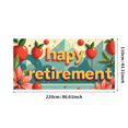 thumbnail image 1 of Happy Retirement Banner with Apple Decor Background Party Decors Retirement Celebration Photography Props Backdrop Decorations, 1 of 4