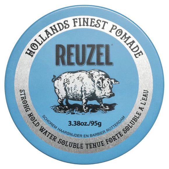 Reuzel Blue Strong Hold Water Soluble Pomade 3.38 oz. | 95g