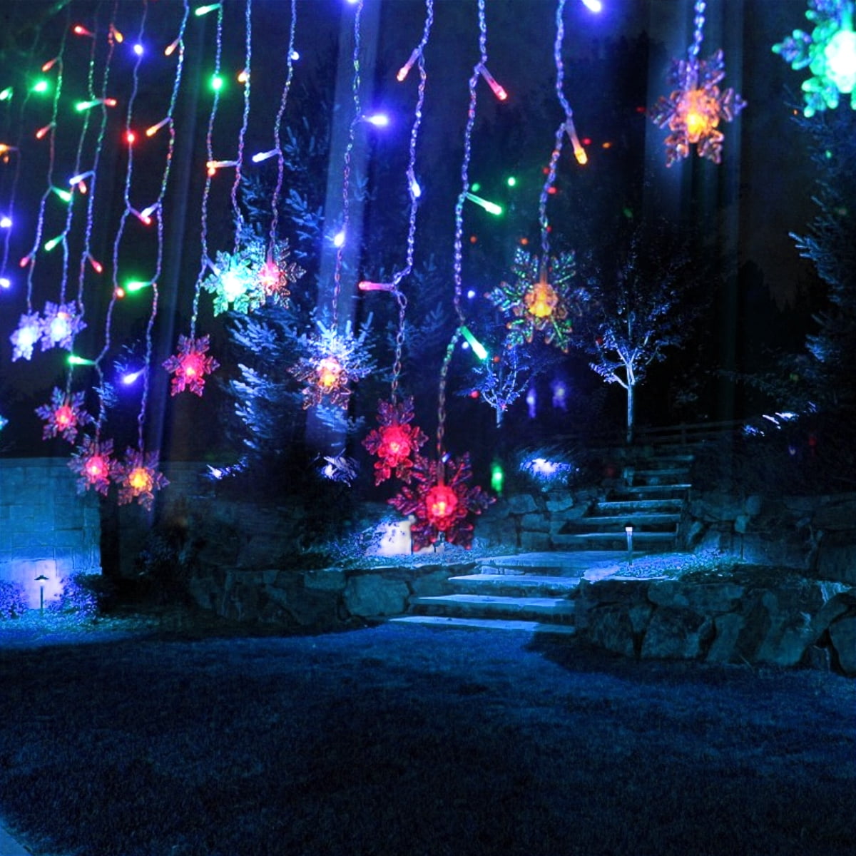 200 LED Net Mesh Xmas Lights Party Christmas String Flashing Home Decor Outdoor 