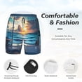 thumbnail image 6 of Picia Ocean View Bedroom pattern Mens Swim Trunks with Compression Liner Stretch Beach Shorts Quick Dry with Zipper Pockets No-Chafing Board Shorts-XX-Large, 6 of 9