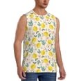 thumbnail image 2 of Bingfone Flowers and Butterflies Pattern Men's Tank Tops Workout Sleeveless Tee Shirts Running Beach Tanks for Men-Large, 2 of 8