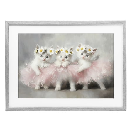 Stupell Industries Dancing Kittens in Tutus Gray Framed Print Under Glass design by Tina LeCour Stupell Industries Dancing Kittens in Tutus Gray Framed Print Under Glass design by Tina LeCour