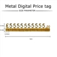 thumbnail image 4 of 20PCS Etiqueta de Precio Digital Estantería de Metal 3D Kit Cuadrado de Precio Ajustable GBP para Exhibición de Tienda Joyería Reloj Tienda Oficina, 4 of 5